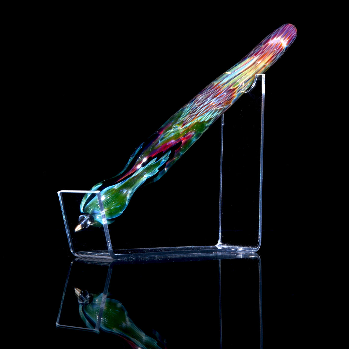 Fantasy Glass Ballpoint Pen w/ Replaceable Bic Tip