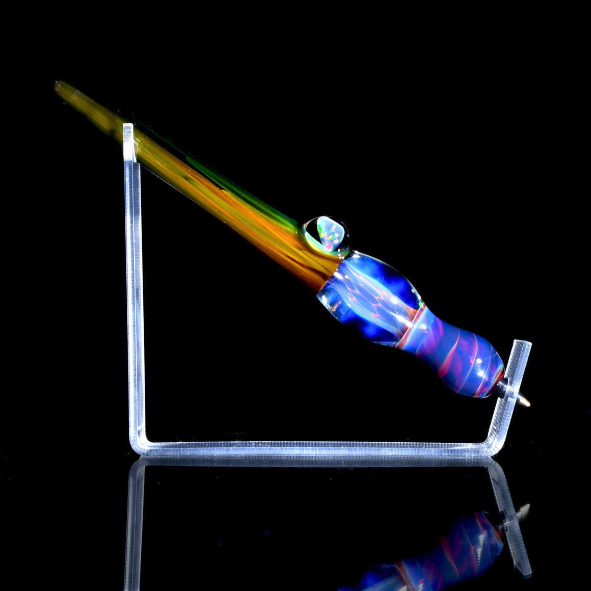 "Opal Light Vibration" Glass Ballpoint Pen w/ Replaceable Bic Tip