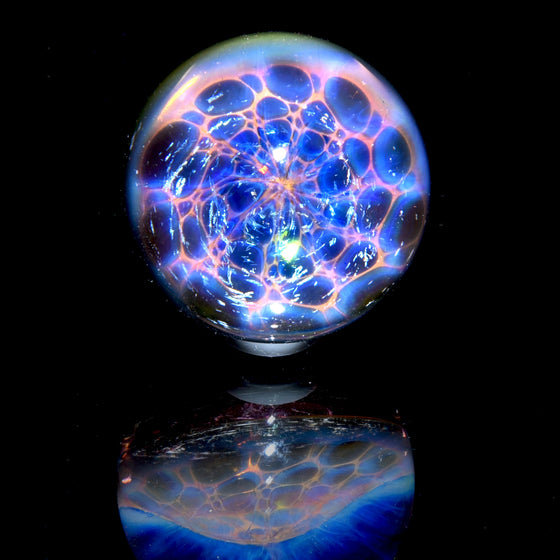 "Lunar Light Mandala" - 29mm/1.15" Topper Marble