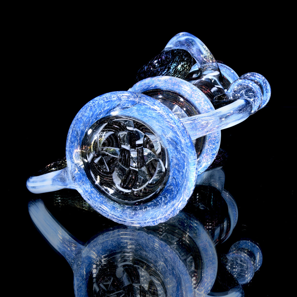 Triple Donut Uptake Loophole Recycler - Dichroic Ghost/Chipstack  - 10mm Female