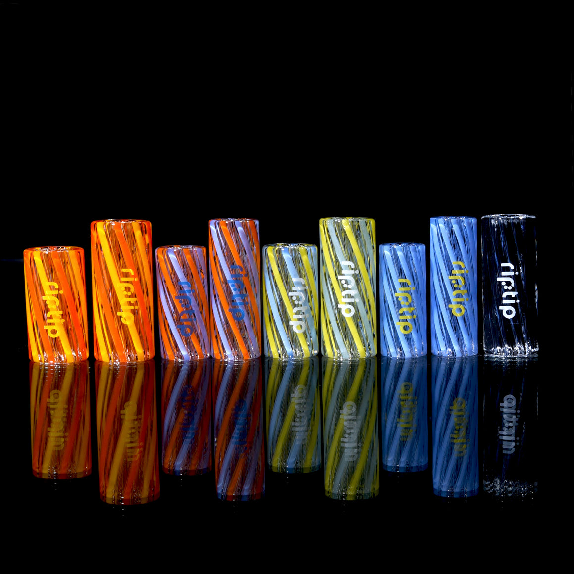 13mm XXL Regular Length RipTip Filter Tips for Blunts, Joints, etc. - Citrus Orange