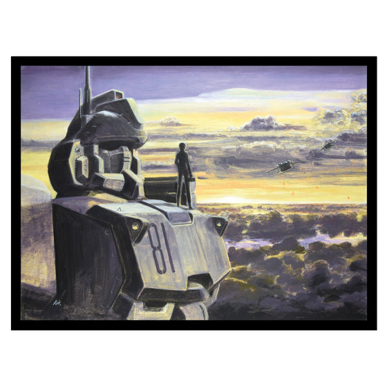 "Smoke Spot" Gundam Ez-8 by Yamane Kimitoshi - 8.25" x 11.0" Full-color Timeless Mood Mat - LE100