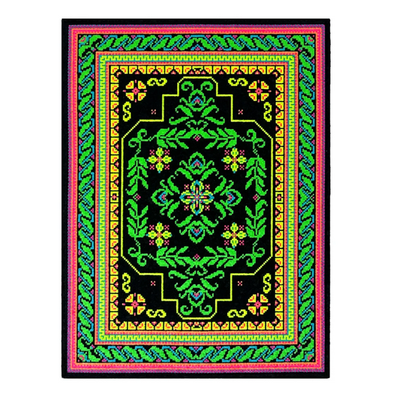 Beach Blast III Bitrug - Glow & UV Reactive Mood Mat 8.25" x 11" - Limited Edition 222 quantity