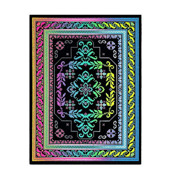 2026 (((VIBE))) Bitrug - Glow & UV Reactive Mood Mat 8.25" x 11" - Limited Edition 222 quantity