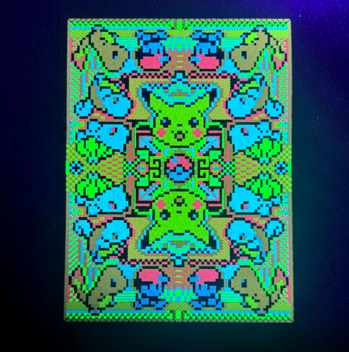 Dark Mountain Cult - Pikabit Bitrug - Glow & UV Reactive Mood Mat 8.25" x 11" - Limited Edition 100 quantity