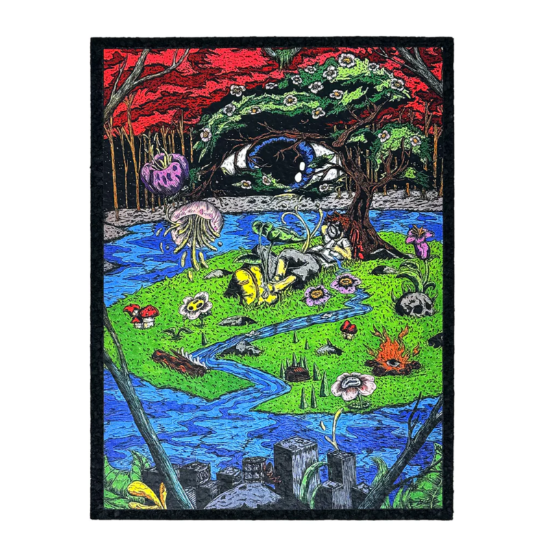 Mind's Oasis by @codytarantino - 8.25" x 11" Killer Acid Mood Mat - LE75