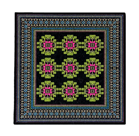 Basel Bitcarpet - Glow & UV Reactive Mood Mat 8" Square - Limited Edition 111 quantity