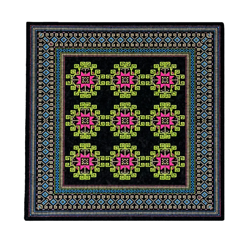 Basel Bitcarpet - Glow & UV Reactive Mood Mat 8" Square - Limited Edition 111 quantity