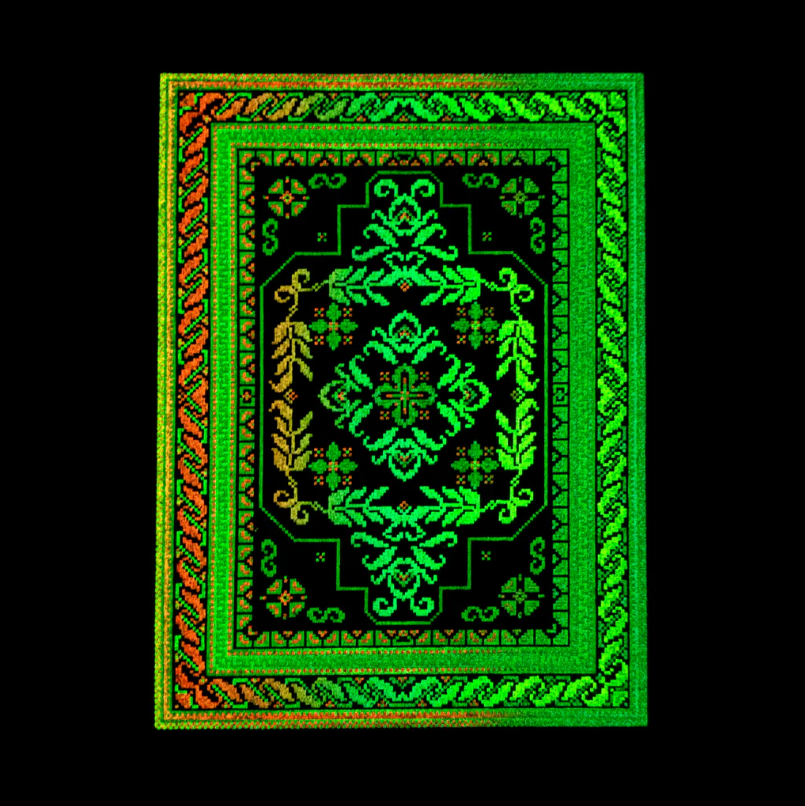 2026 (((VIBE))) Bitrug - Glow & UV Reactive Mood Mat 8.25" x 11" - Limited Edition 222 quantity