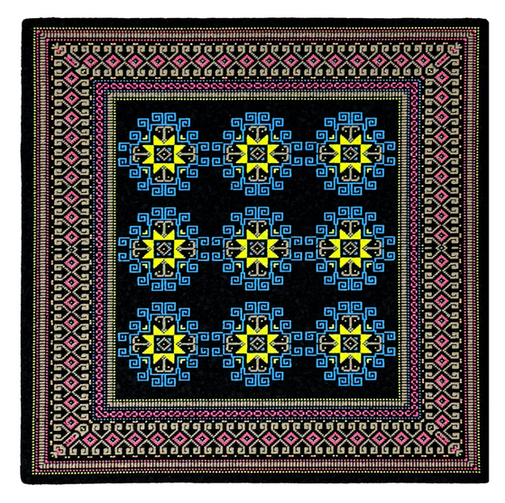 Basel Bitcarpet - Glow & UV Reactive Mood Mat 12" Square - Limited Edition 111 quantity