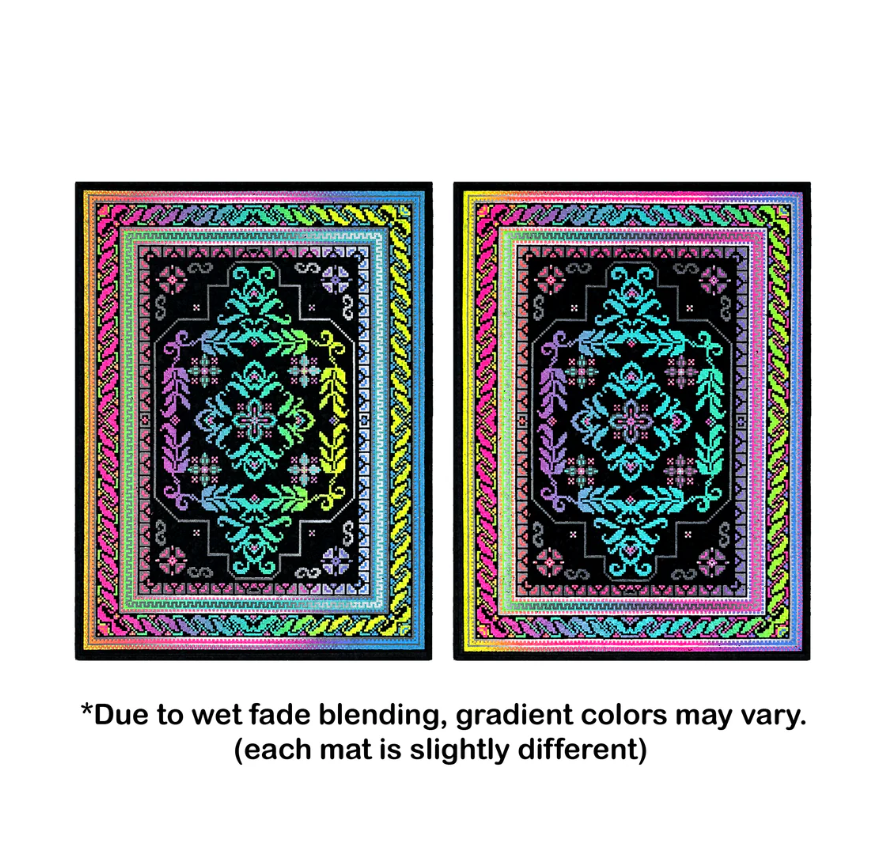 2026 (((VIBE))) Bitrug - Glow & UV Reactive Mood Mat 8.25" x 11" - Limited Edition 222 quantity