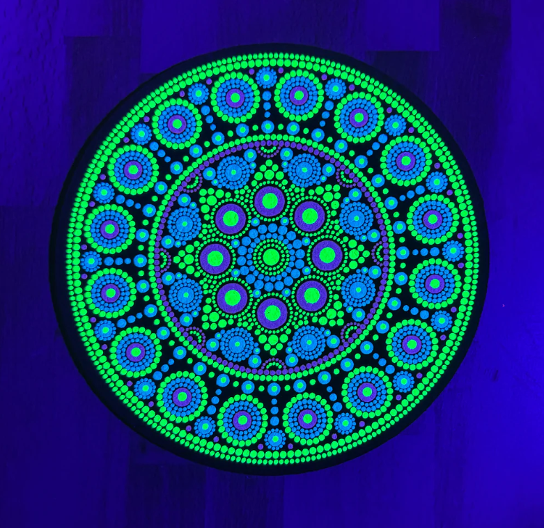 Sugar Plum Orb - Glow & UV Reactive Mood Mat 8" - Limited Edition 50 quantity