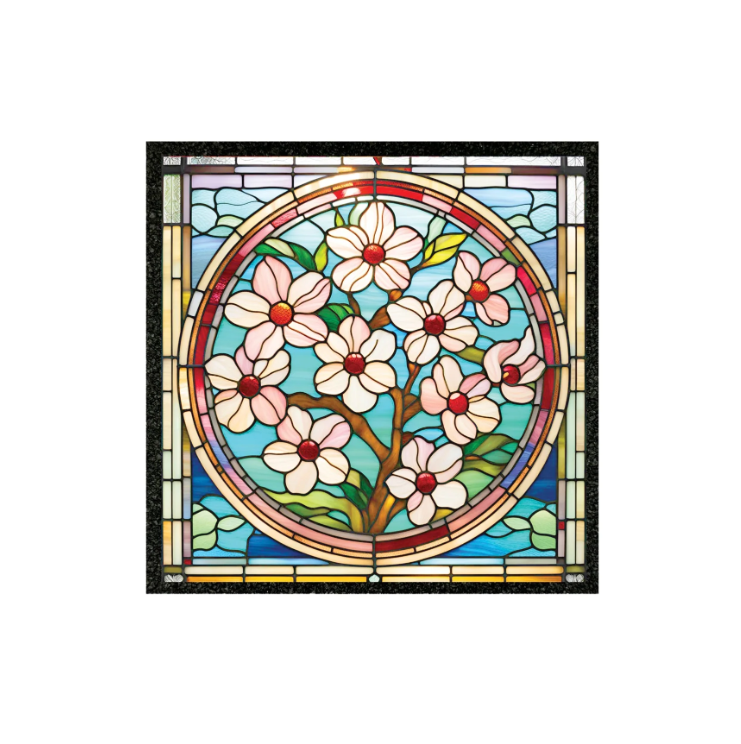 Stained Flower - 5" Square Mood Mat