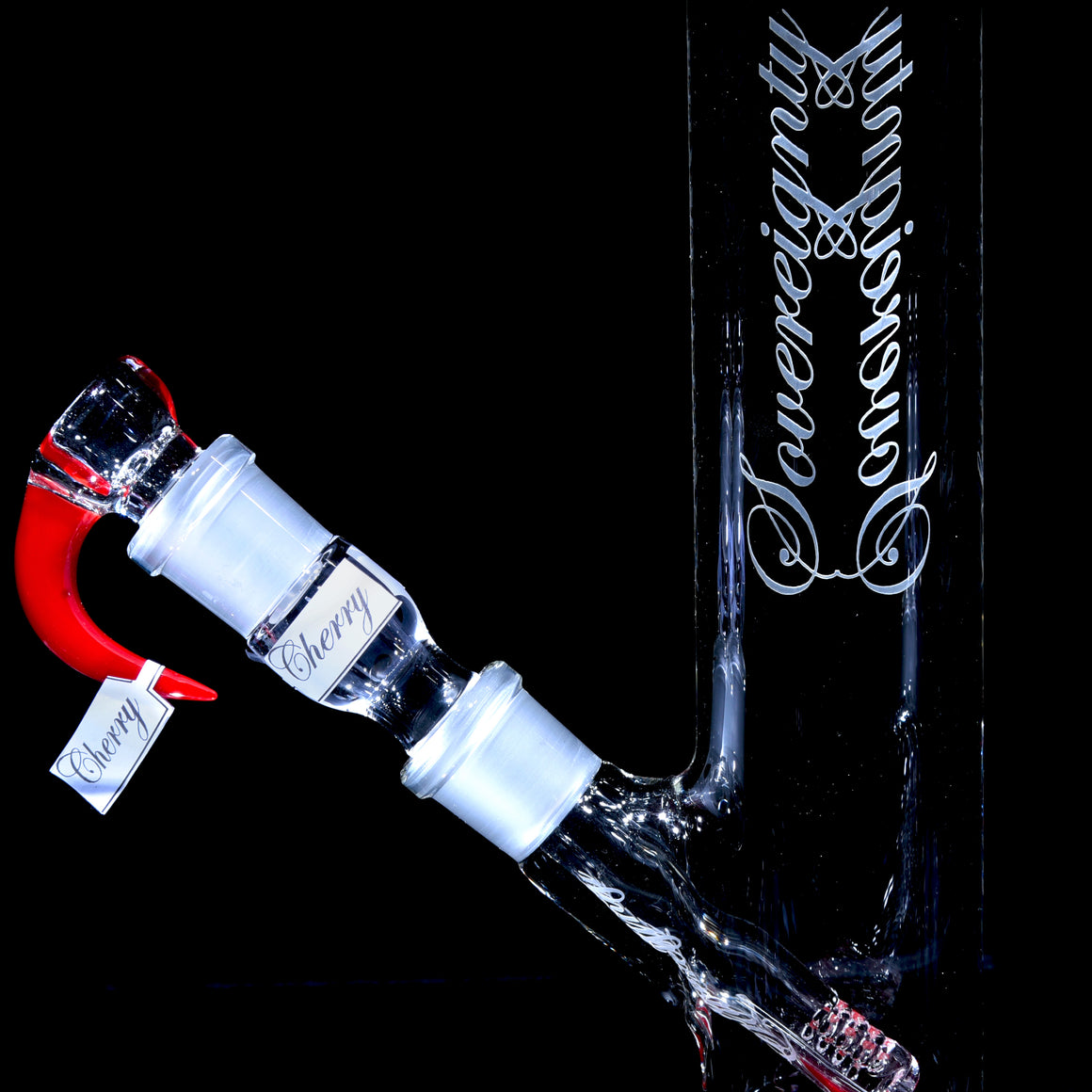 PA Bishop - Diffy Tube w/ Removable 180° Gridded Downstem - Cherry - 18mm Female