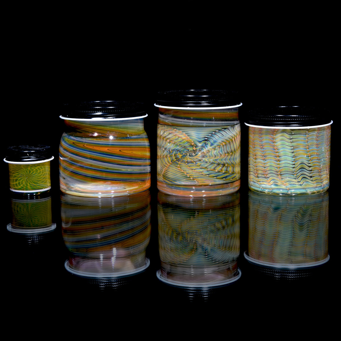 Lidded Airtight XL Baller Jar - Fume Swirl