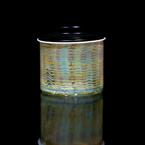 Lidded Airtight XL Baller Jar - Bubbletrap Wrap & Rake w/ Honeycomb Base