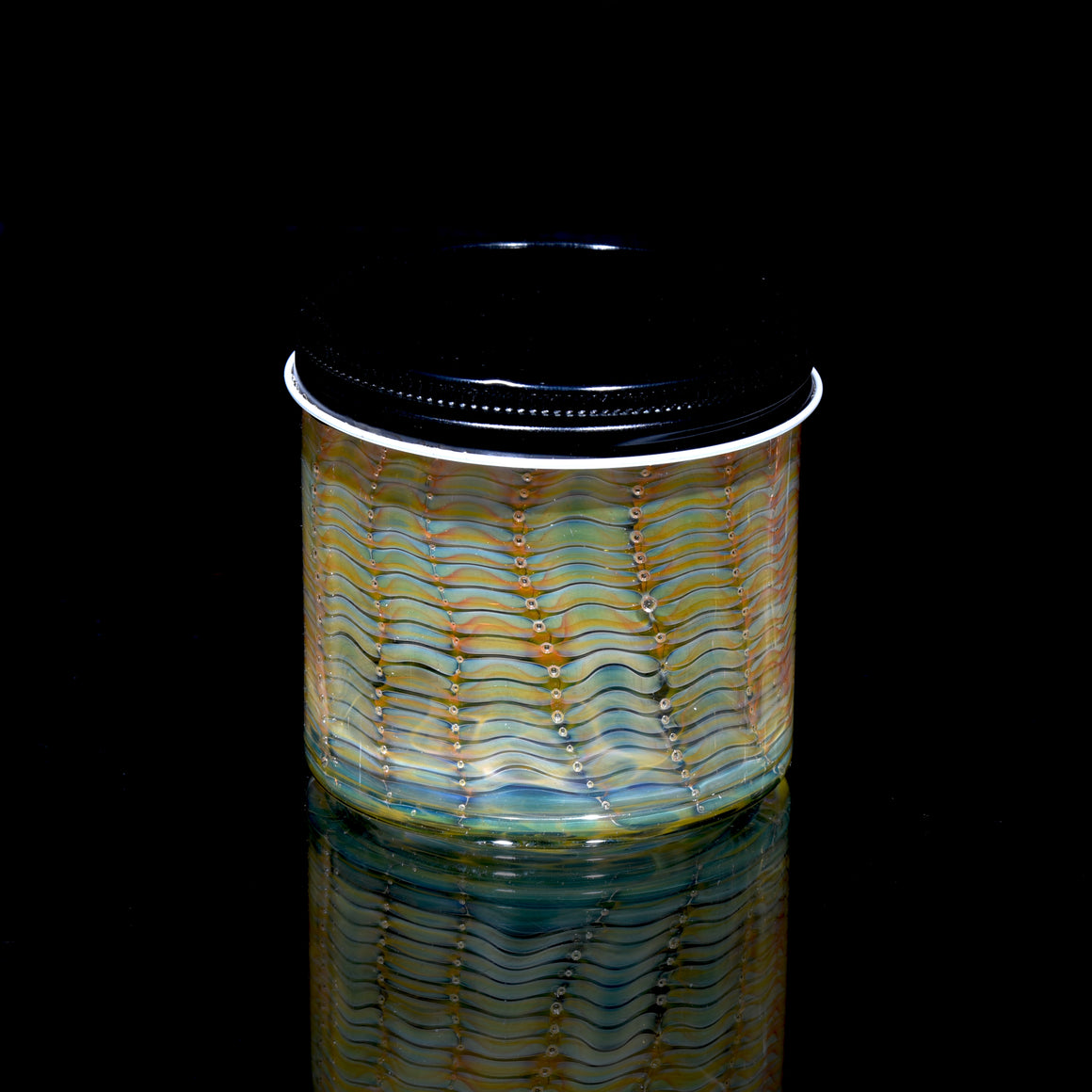 Lidded Airtight XL Baller Jar - Bubbletrap Wrap & Rake w/ Honeycomb Base