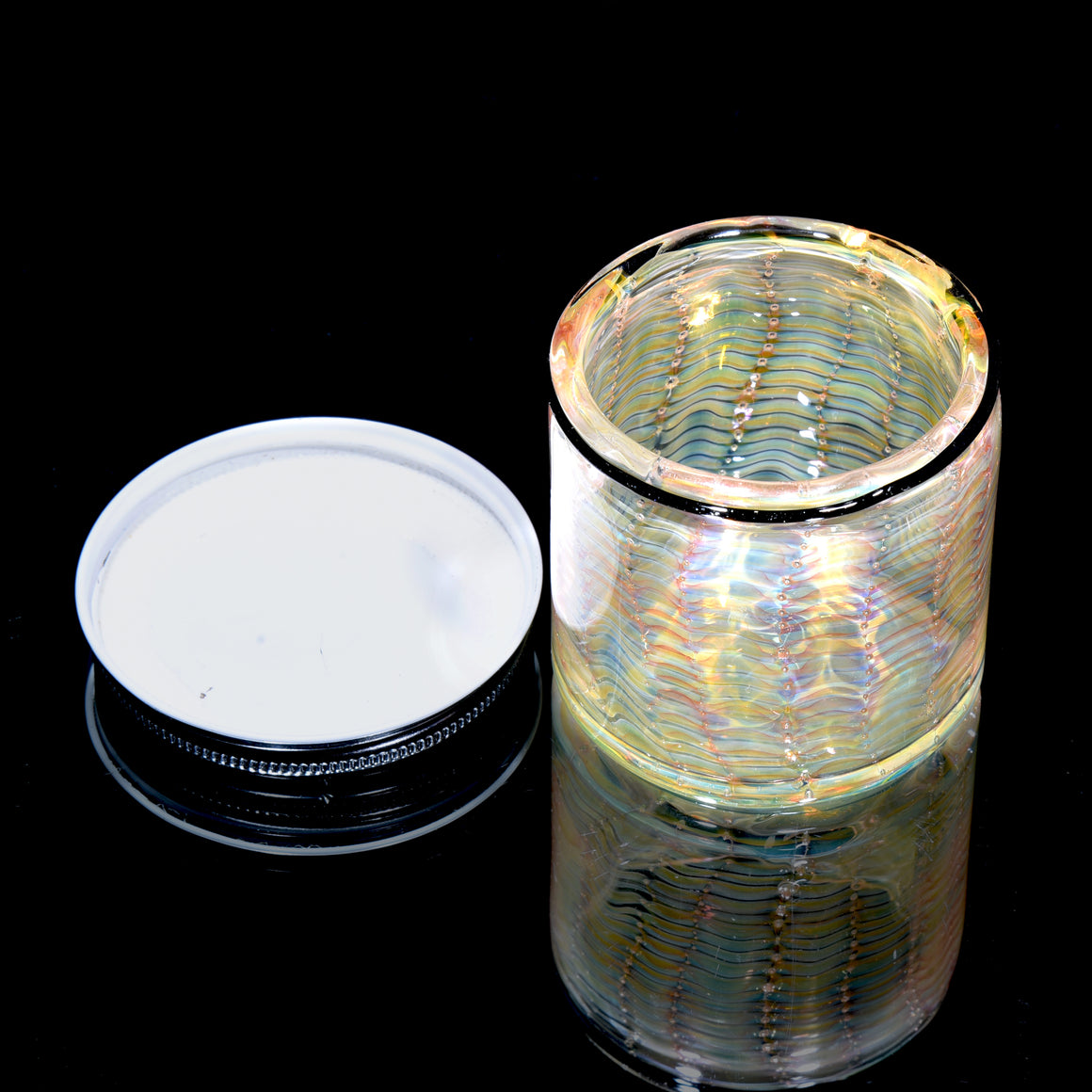 Lidded Airtight XL Baller Jar - Bubbletrap Wrap & Rake w/ Honeycomb Base