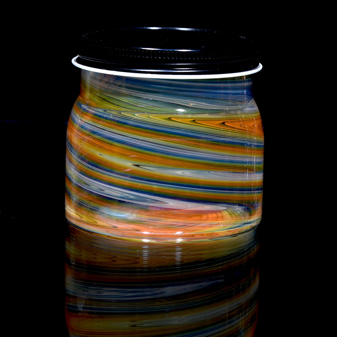 Lidded Airtight XL Baller Jar - Fume Swirl