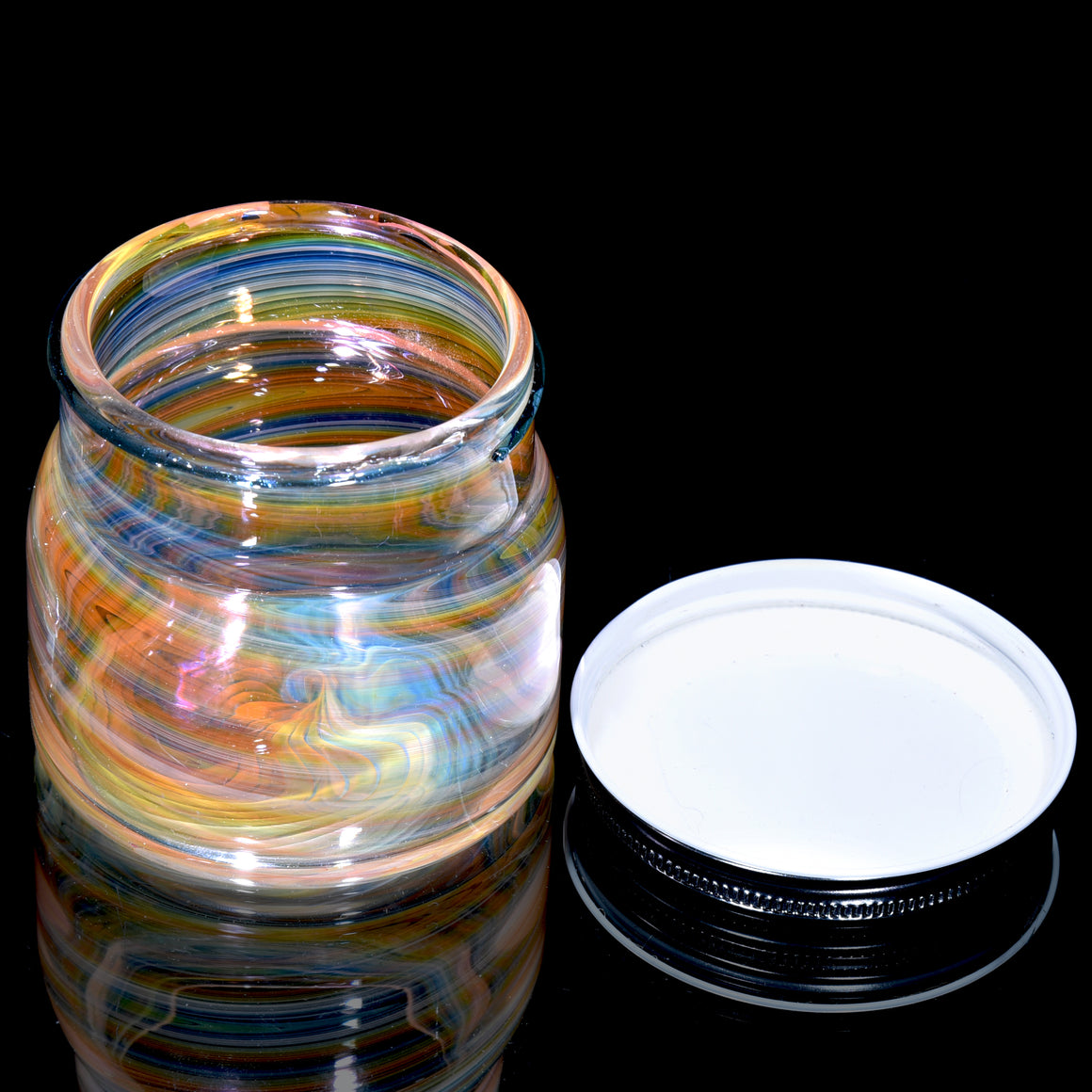 Lidded Airtight XL Baller Jar - Fume Swirl