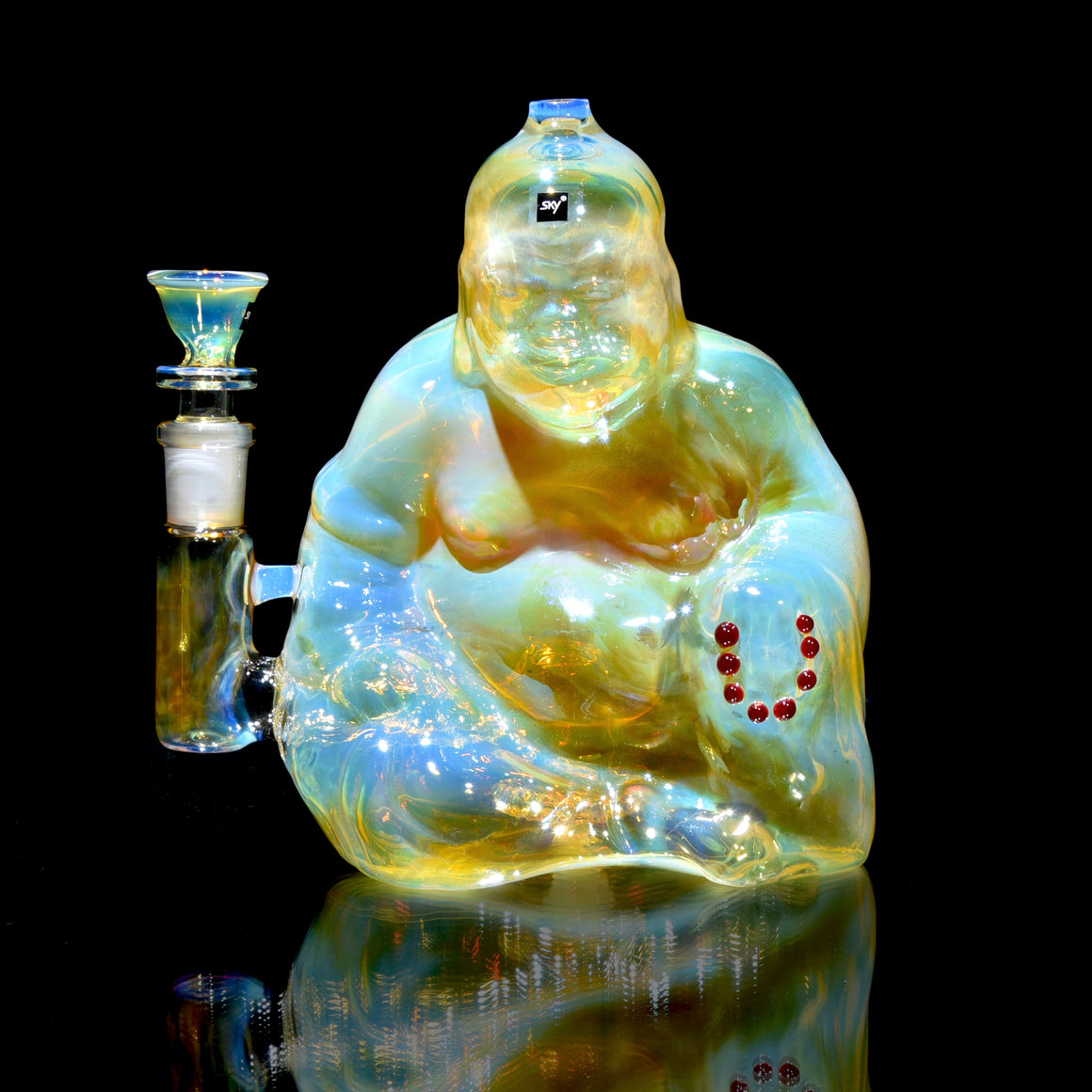 Buddha - Fully-fumed Cast Sculpture Rig w/ High-diffusion Circ Perc - 14mm Female