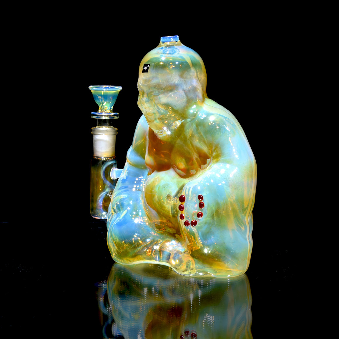 Buddha - Fully-fumed Cast Sculpture Rig w/ High-diffusion Circ Perc - 14mm Female