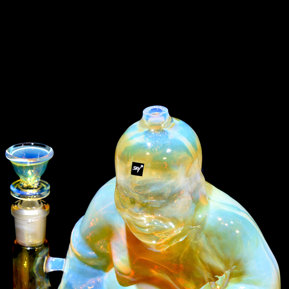 Buddha - Fully-fumed Cast Sculpture Rig w/ High-diffusion Circ Perc - 14mm Female