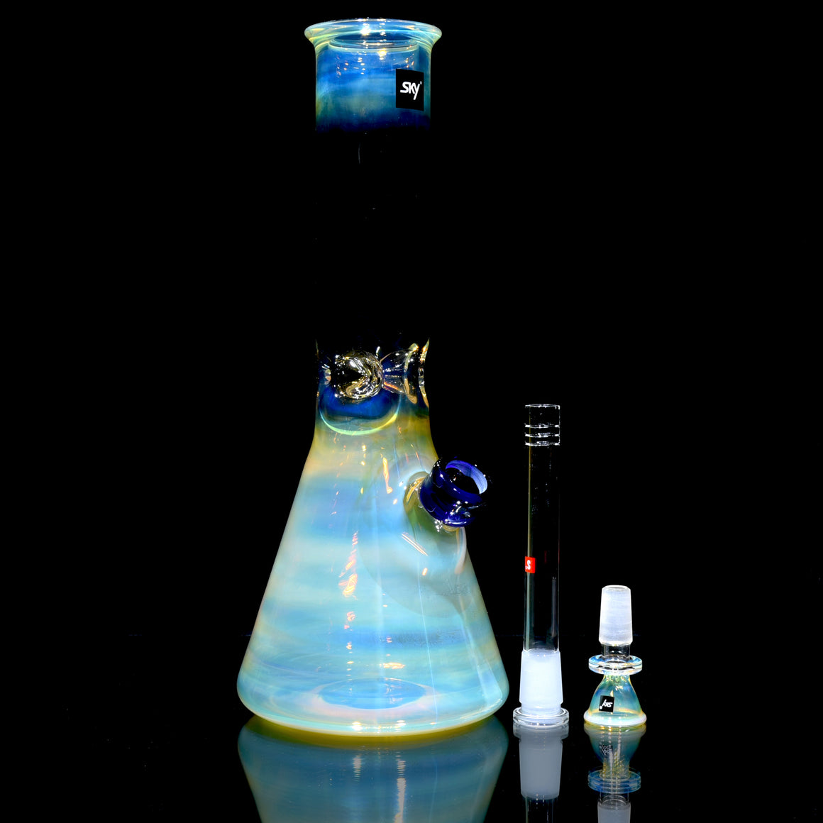 Mars - Fully-fumed Beaker Tube w/ Removable slitted downstem - 14mm Female