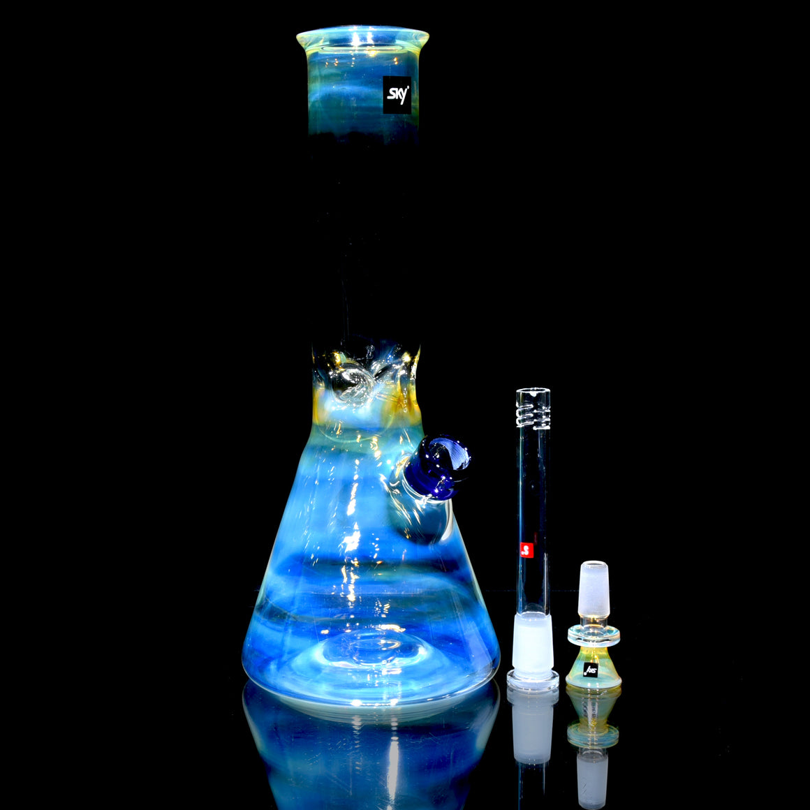 Mars - Fully-fumed Beaker Tube w/ Removable slitted downstem - 14mm Female