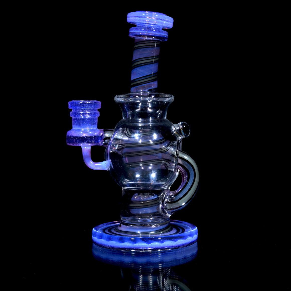 Worked Ball Rig - Pink Slyme/Black & White - 14mm Female
