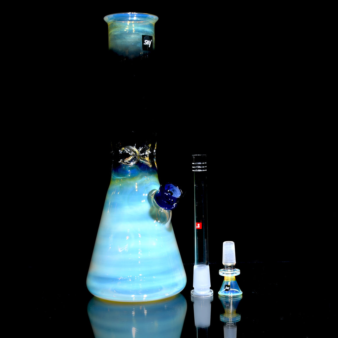 Mars - Fully-fumed Beaker Tube w/ Removable slitted downstem - 14mm Female