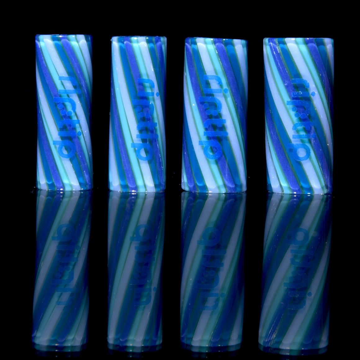 Multicolor Pinstripe RipTip Filter Tips for Blunts, Joints, etc. - Blue Crush