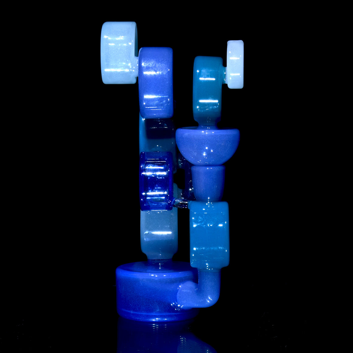 "Time to Make the Donuts" Bluetone Colorform Rig w/ matching caps- 14mm Female