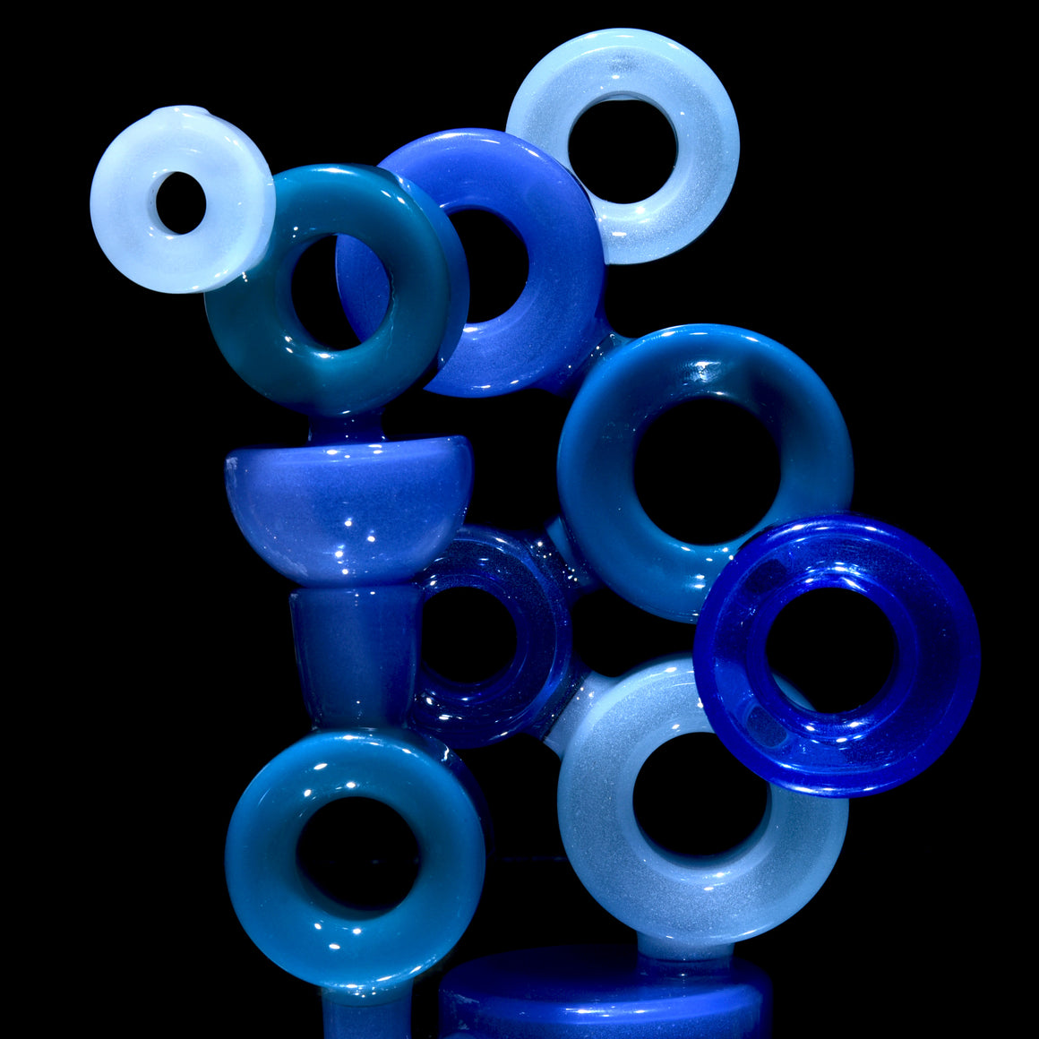 "Time to Make the Donuts" Bluetone Colorform Rig w/ matching caps- 14mm Female