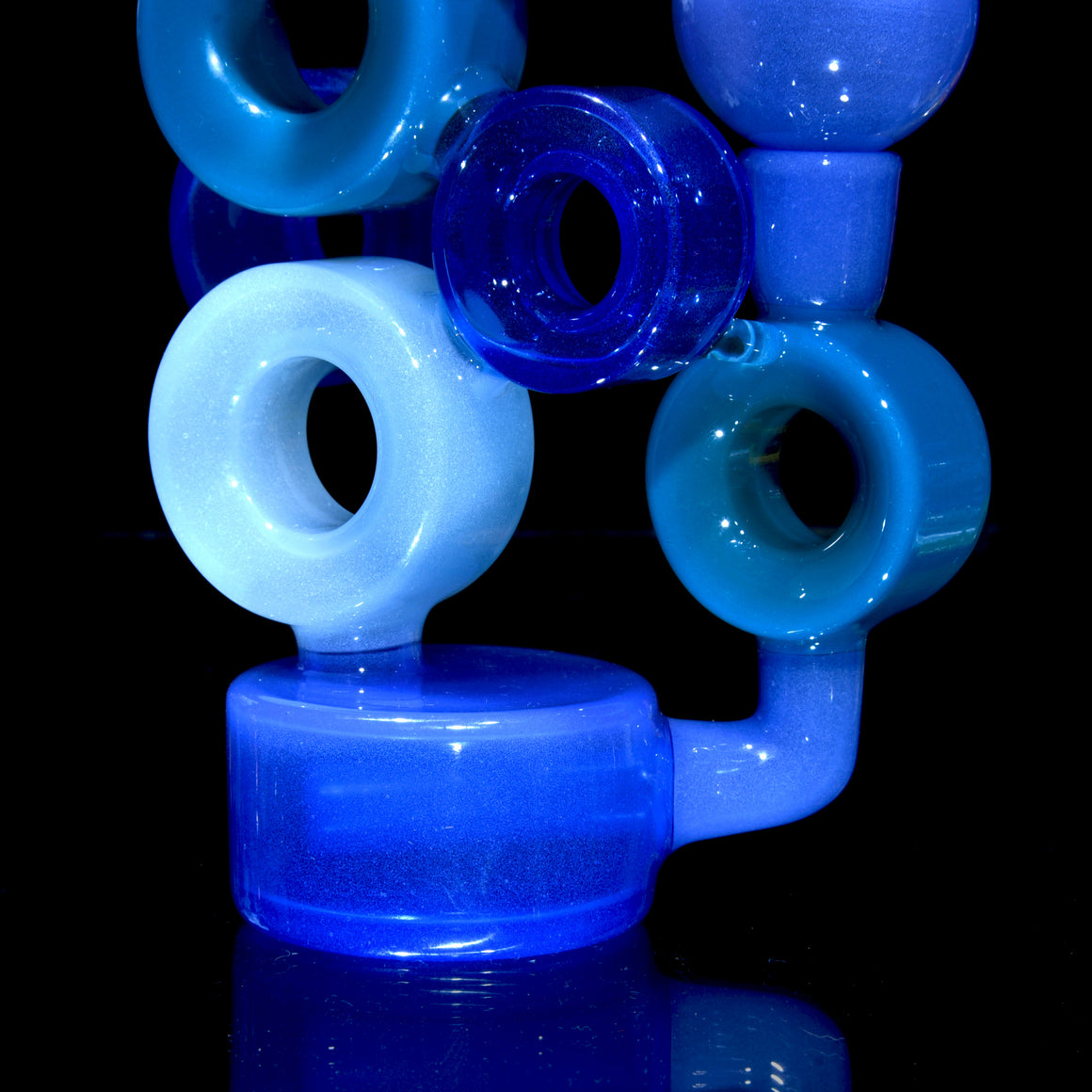 "Time to Make the Donuts" Bluetone Colorform Rig w/ matching caps- 14mm Female