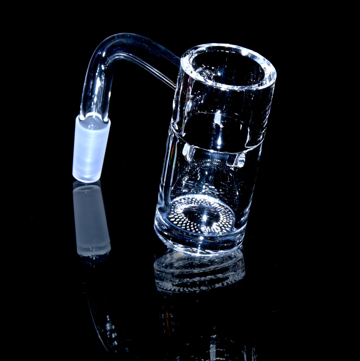 25mm V2 Globstopper Auto-spinning Blender w/ 6mm thick base & Included Banger Flake - 10mm/90° Joint