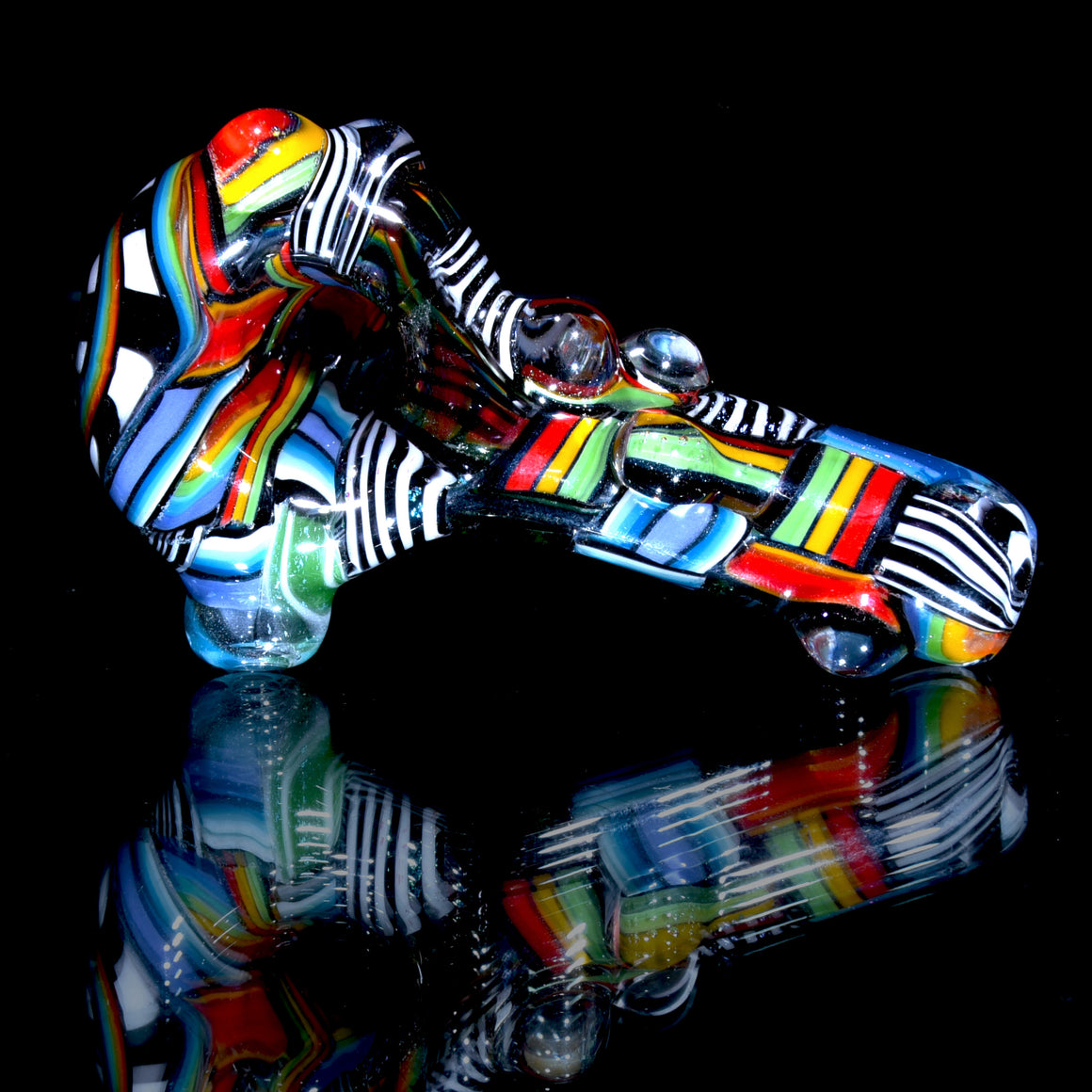 Fully-worked Dichroic Staircase & Chipstack Dry Spoon Pipe