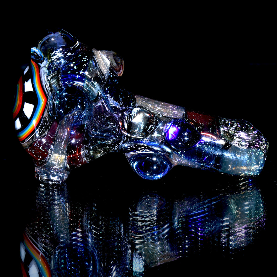 Fully-worked Dichroic Staircase & Chipstack Dry Spoon Pipe