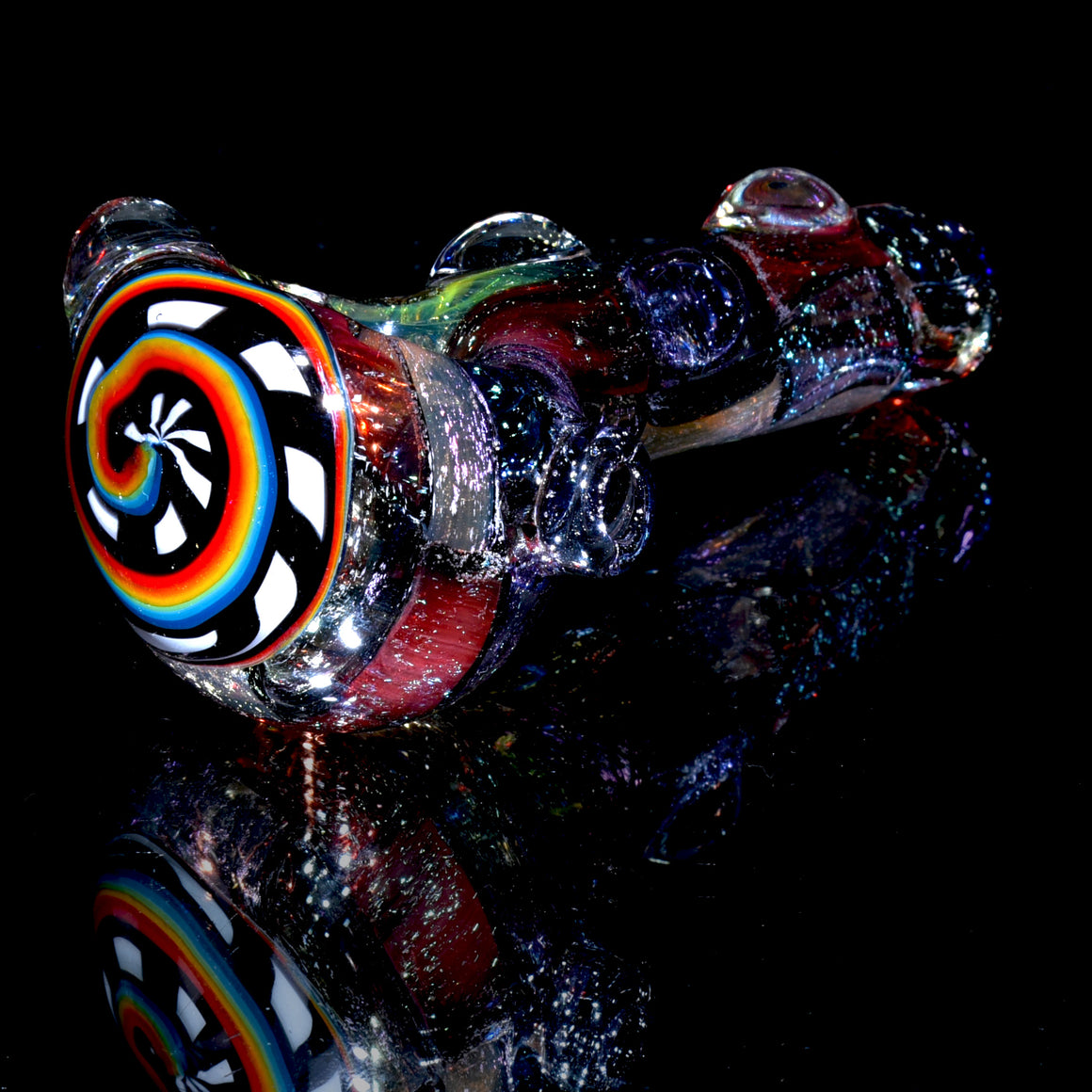 Fully-worked Dichroic Staircase & Chipstack Dry Spoon Pipe