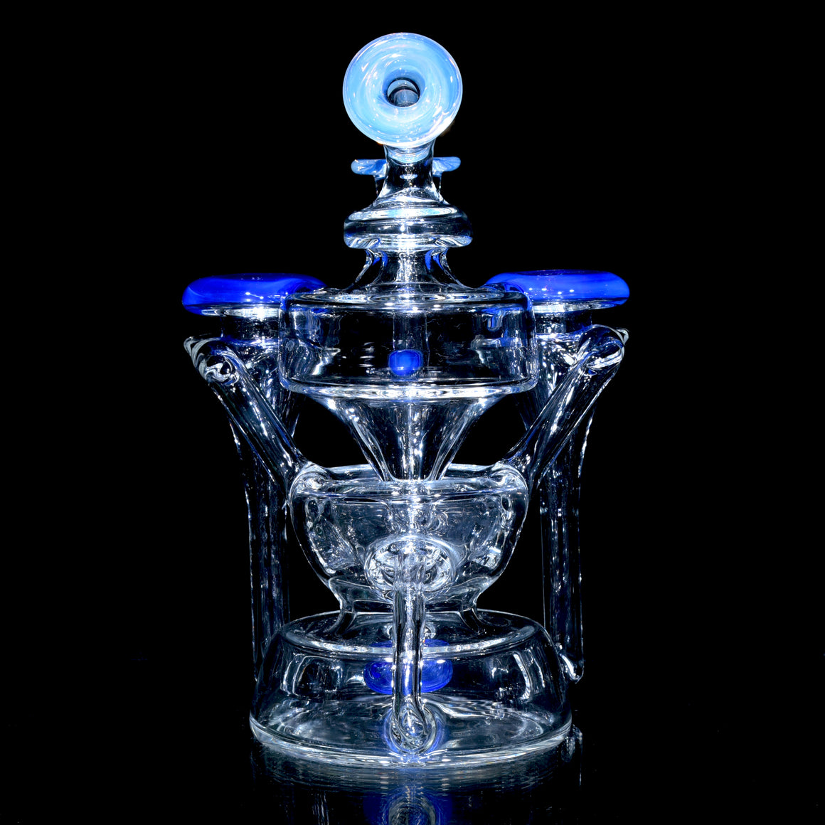 Swiss Twin Vortex Recycler - Ghost/Heart of the Ocean - 14mm Female