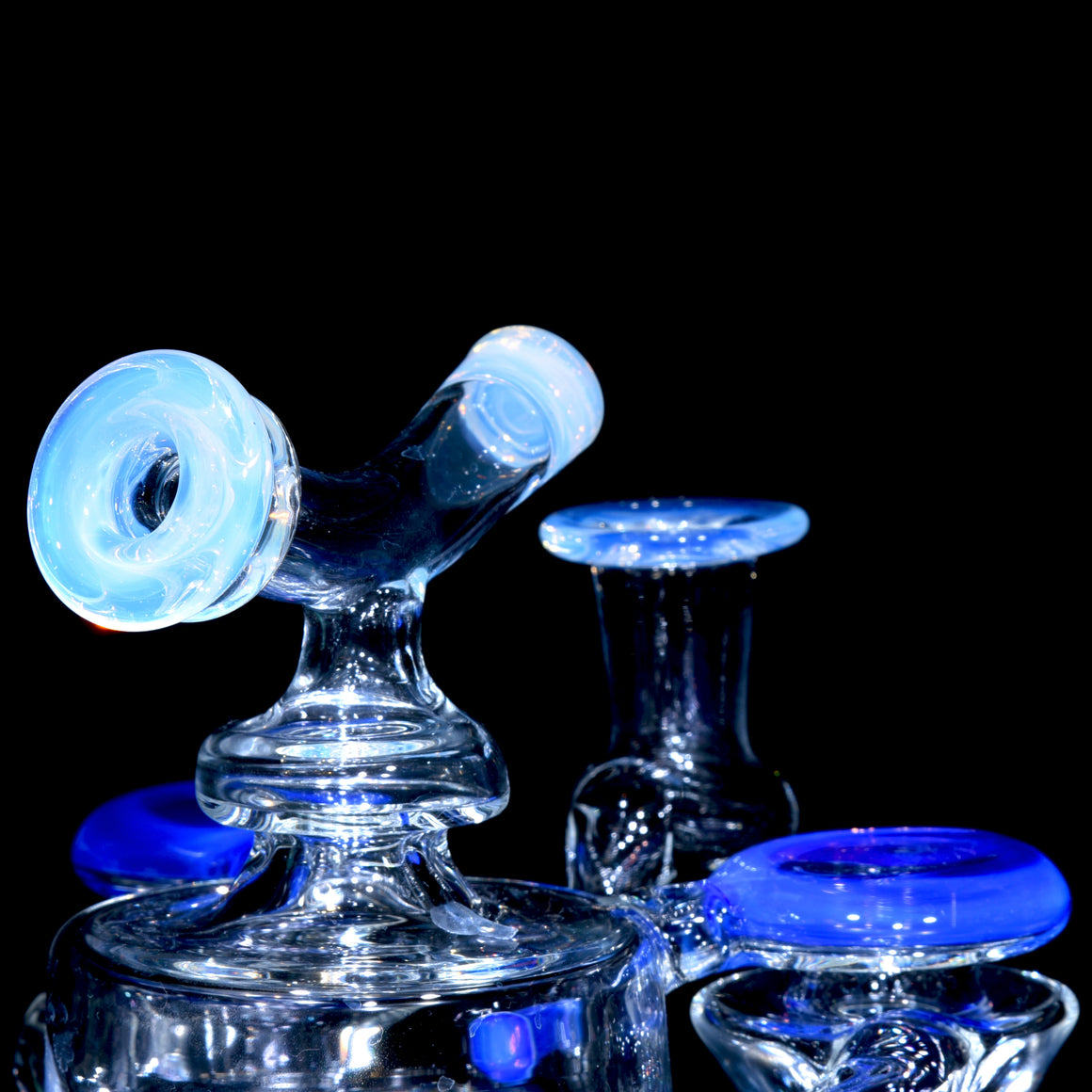 Swiss Twin Vortex Recycler - Ghost/Heart of the Ocean - 14mm Female