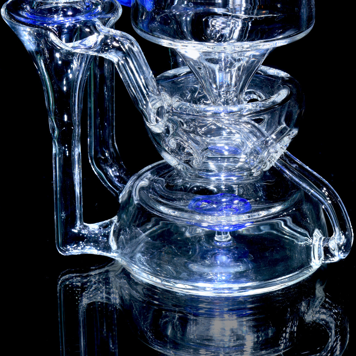 Swiss Twin Vortex Recycler - Ghost/Heart of the Ocean - 14mm Female