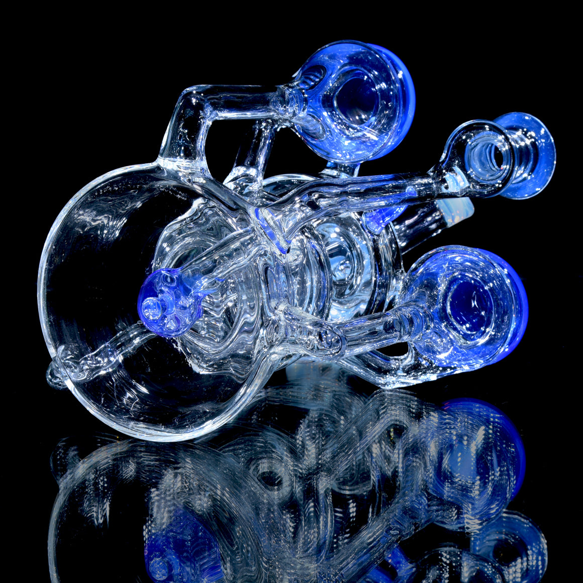Swiss Twin Vortex Recycler - Ghost/Heart of the Ocean - 14mm Female