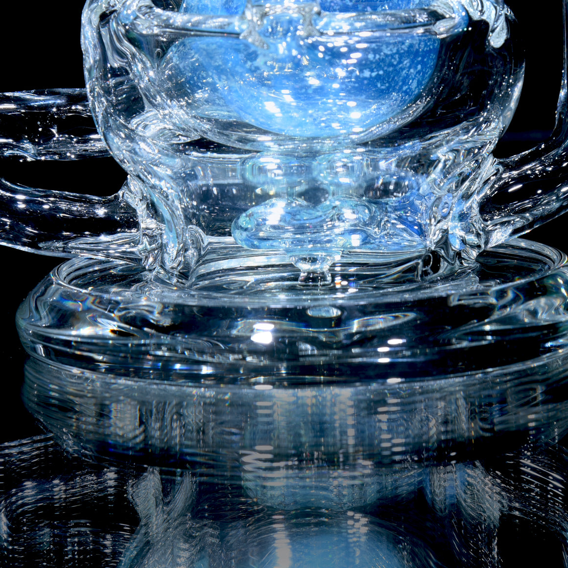 Neutron Double-uptake Fab Egg Recycler - Crushed Opal Marina/Stargazer - 14mm Female