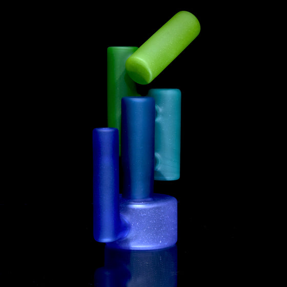 Cylinders and Puck Colorform Rig - Blue-Green -  10mm Female