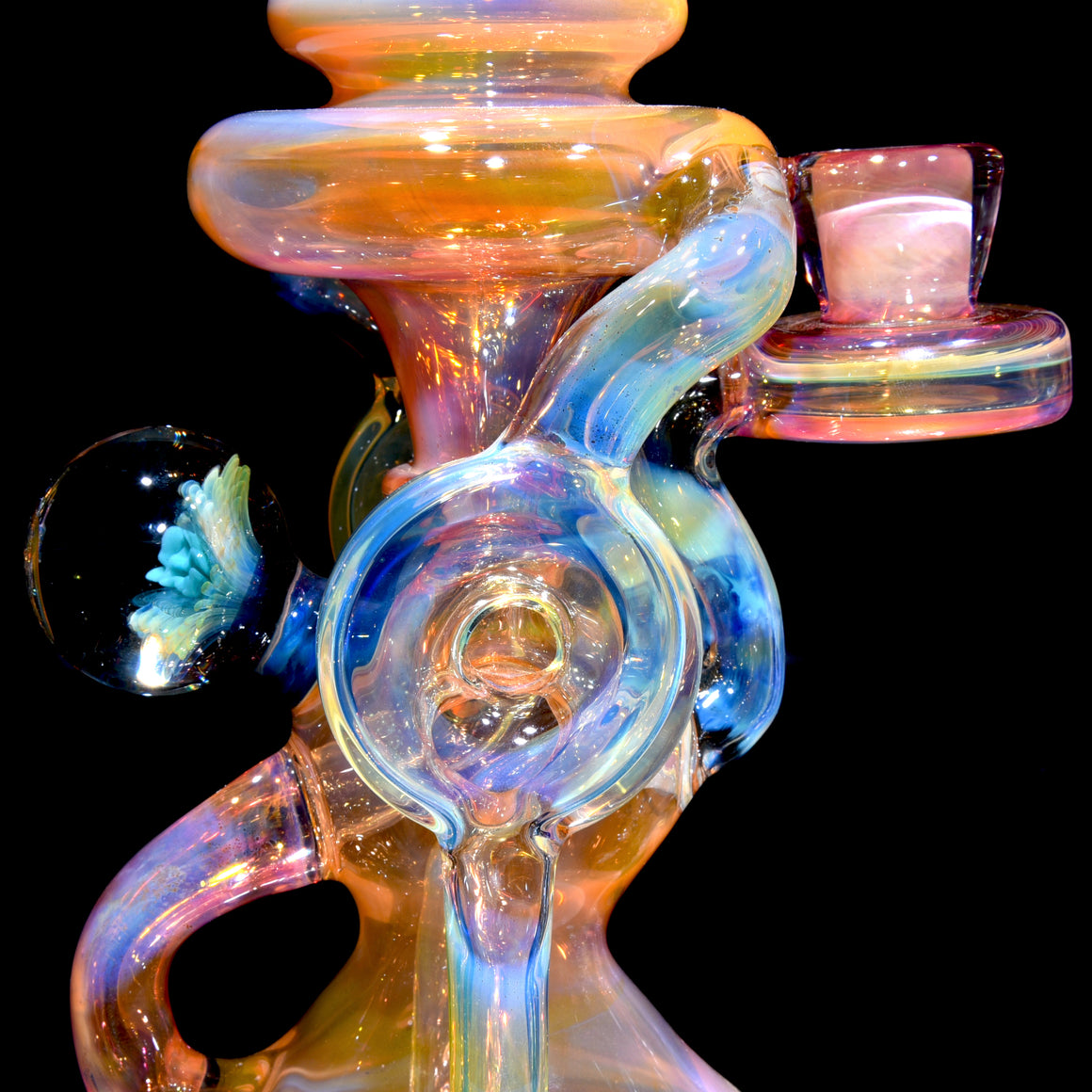 Fully-fumed Double-Donut Klein Recycler - 14mm Female