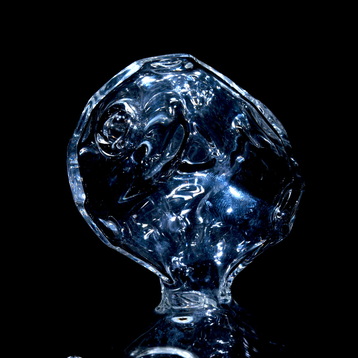 Sacred Geometry Crystal Tetrahedron Klein Recycler - Clear - 10mm Female