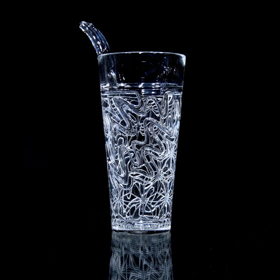 "Ziggy Star" Double-Wall Channeled Straw Drinking Cup - #9