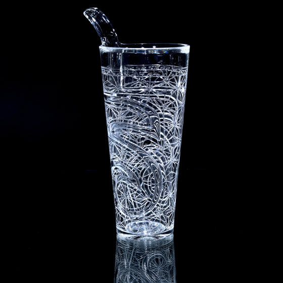 "Double Bubble Burst" Double-Wall Channeled Straw Drinking Cup - #3