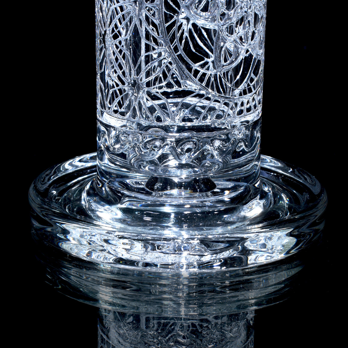 "Elementum" Double-Wall Channel Perc Rig - Flower of Life - 14mm Female
